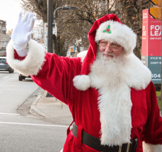 Santa Bob waving Burnaby